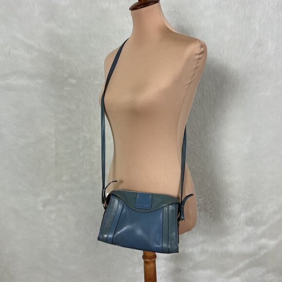 Marc Jacobs Gray Blue Leather Marc Jacobs Wellington Peggy Crossbody Bag - Picture 10 of 10